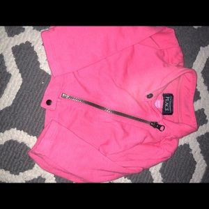 WORN ONCE CHILDRENS PLACE PINK MOTO JACKET 12-18m